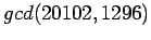 $ gcd(20102,1296)$