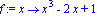 f := proc (x) options 
operator, arrow; x^3-2*x+1 end proc