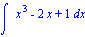 Int(x^3-2*x+1, x)
