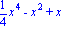1/4*x^4-x^2+x